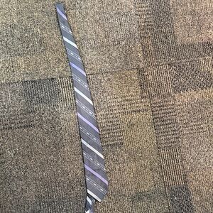 Gray and Purple Striped Tie